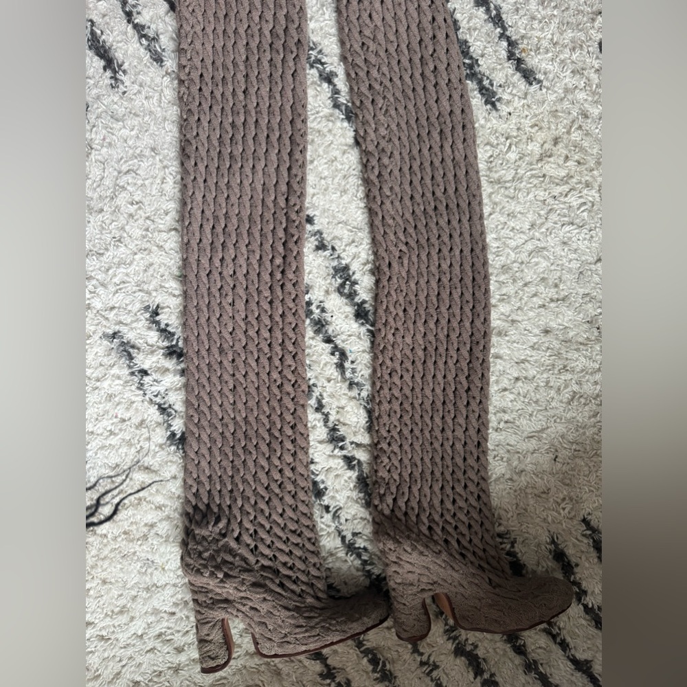 Isa Boulder Brown Minicable Tall Boots